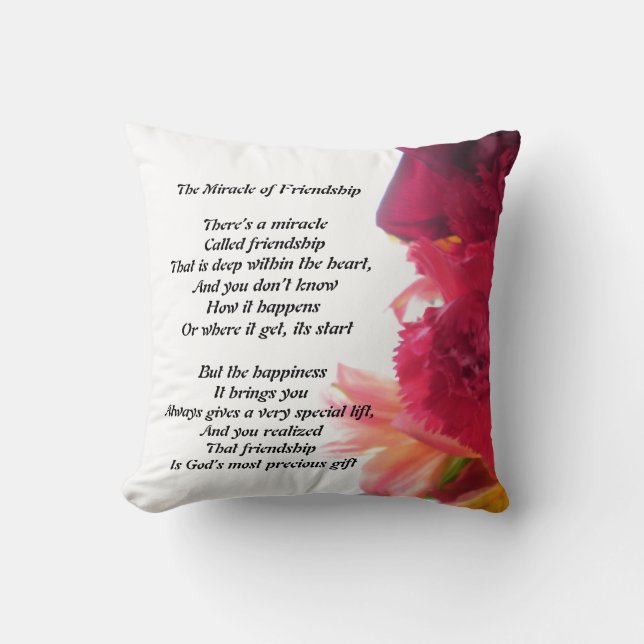 Le miracle du coussin de poème d'amitié (Recto)