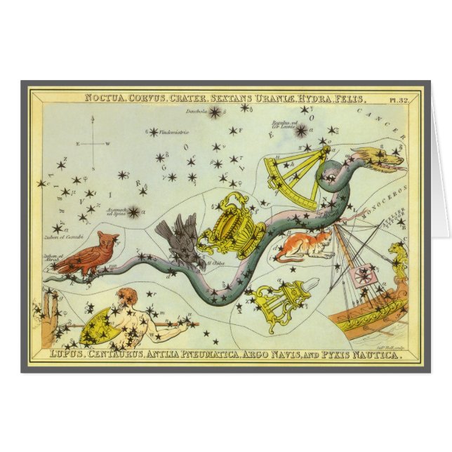 Le miroir de l'Ukraine, la carte céleste de l'astr (Devant horizontal)