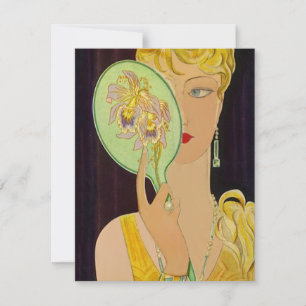 Le miroir des invitations à l'anniversaire Art Déc