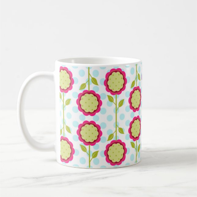 Le mod fleurit tasse de Cofee (Gauche)