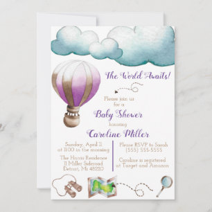 Le monde attend ! Invitation baby shower