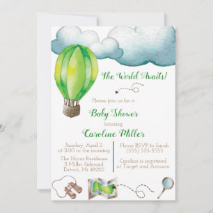 Le monde attend ! Invitation baby shower