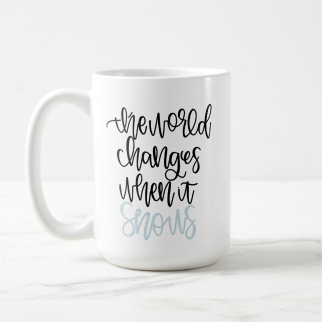 Le monde change quand il neige tasse creuse (Gauche)