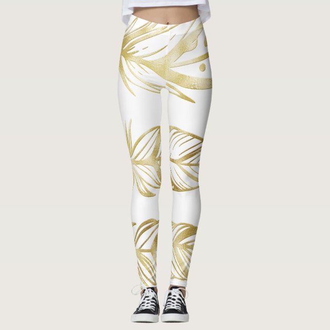 Le monde doré des leggings brillants modernes (Devant)