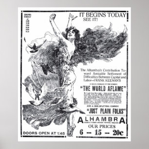 "Le monde en flammes" 1919 affiches vintages