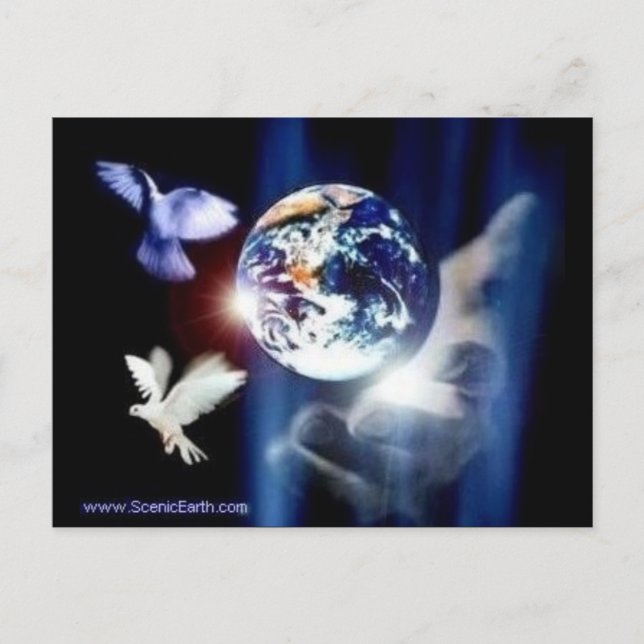 Le Monde entier dans ses mains carte postale (Devant)