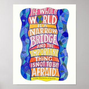 Le Monde entier est une affiche d'art sur le pont 