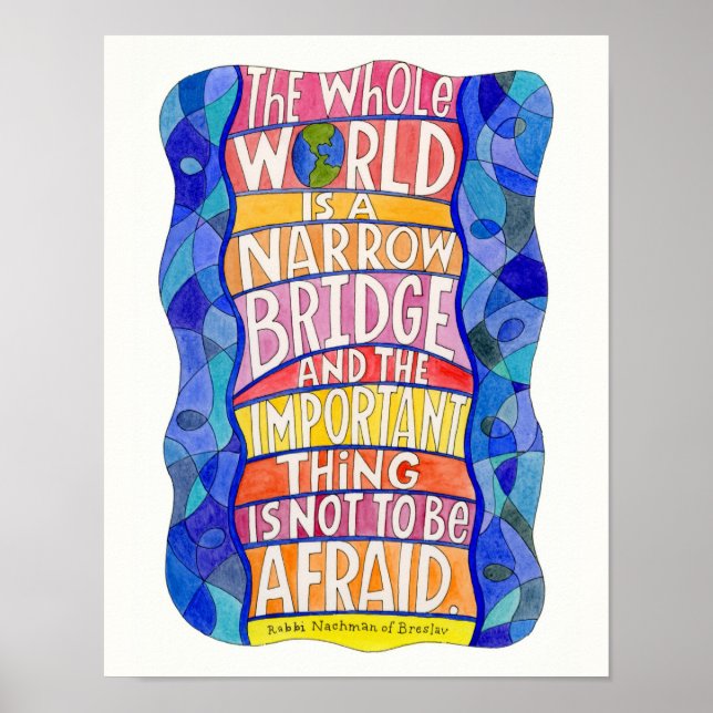 Le Monde entier est une affiche d'art sur le pont  (Devant)