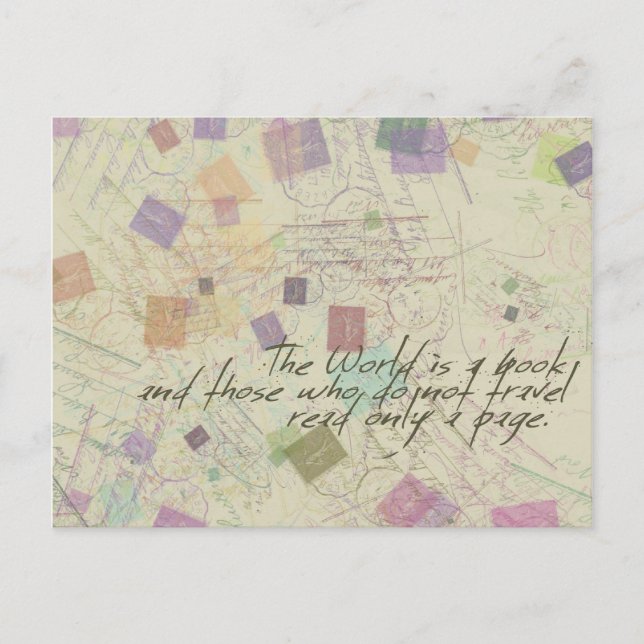 Le monde est un livre Carte postale (Devant)