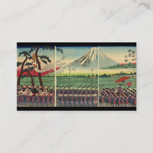 Le mont Fuji circa la carte de visite (Devant)