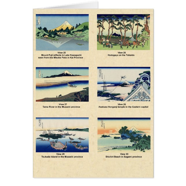 Le Mont Fuji vue 25 à 30 (Devant)