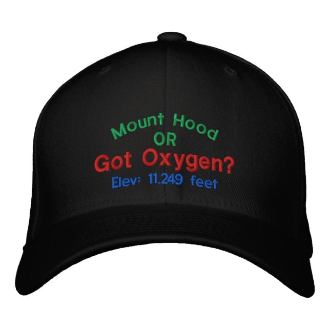 Le mont Hood a de l'oxygène ? Casquette brodé (Devant)