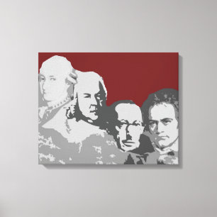 Le mont Rushmore de la copie rouge de toile de