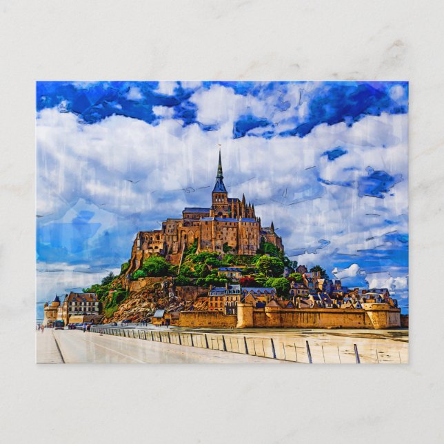 Le Mont Saint Michel, France Postcard (Front)