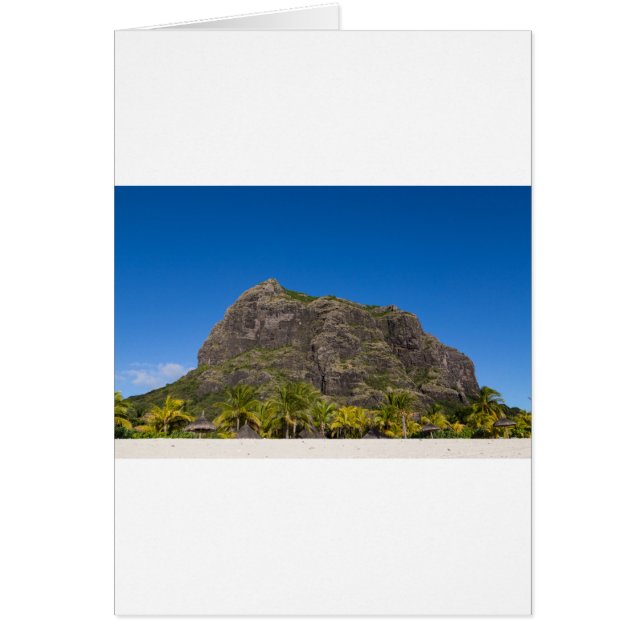 Le Morne Brabant Mauritius with blue sky (Front)