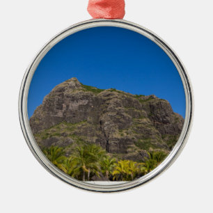 Le Morne Brabant Mauritius with blue sky Metal Ornament