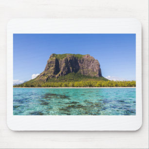 Le Morne Brabant Mauritius with sea panoramic Mouse Pad