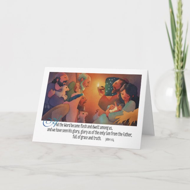 "Le mot est devenu carte de Noël de chair" (Devant)