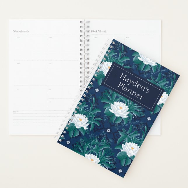 Le Motif blanc Lotus Midnight Lotus (Devant avec enveloppe)