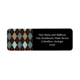 Le Motif de mode du Jacquard bleu et Brown
