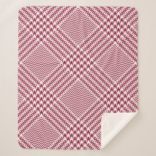 Le motif plaid en verre brillant en rouge et blanc