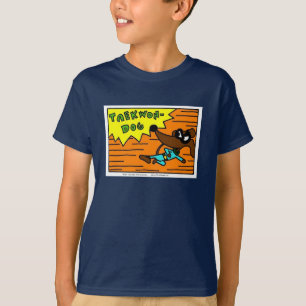 Le moucheron "TAEKWON-DOG" badine le T-shirt foncé