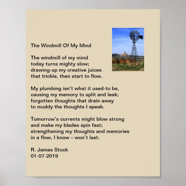 le moulin à vent de My Mind Poster (Devant)