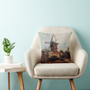 Le Moulin de Blute Fin by Vincent van Gogh Throw Pillow