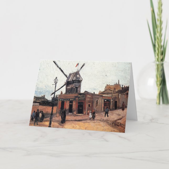 Le Moulin de la Galette by Vincent van Gogh Card (Front)