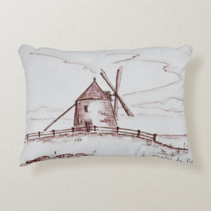 Le Moulin de Moidrey Windmill Pontorson Accent Pillow