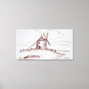 Le Moulin de Moidrey Windmill Pontorson Canvas Print
