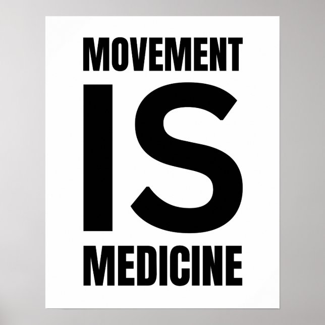 Le mouvement est médecine, fitness, poster de gym, (Devant)