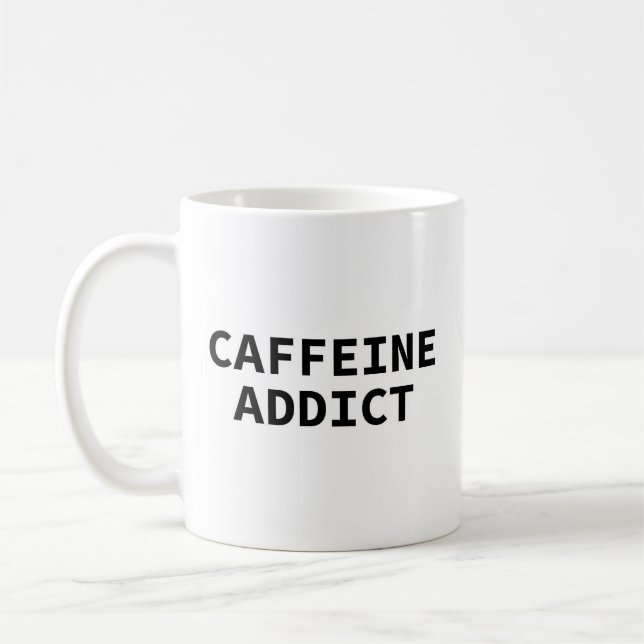 Le mug "Accro au café" (Gauche)