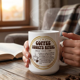 Le mug de l'accro au café - Cadeaux rétro drôles