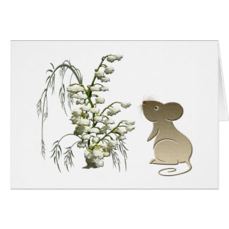 Le muguet et art mignon de souris
