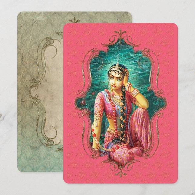 Le Mystique De L'Inde 22 - Carte De Voeux (Devant / Derrière)