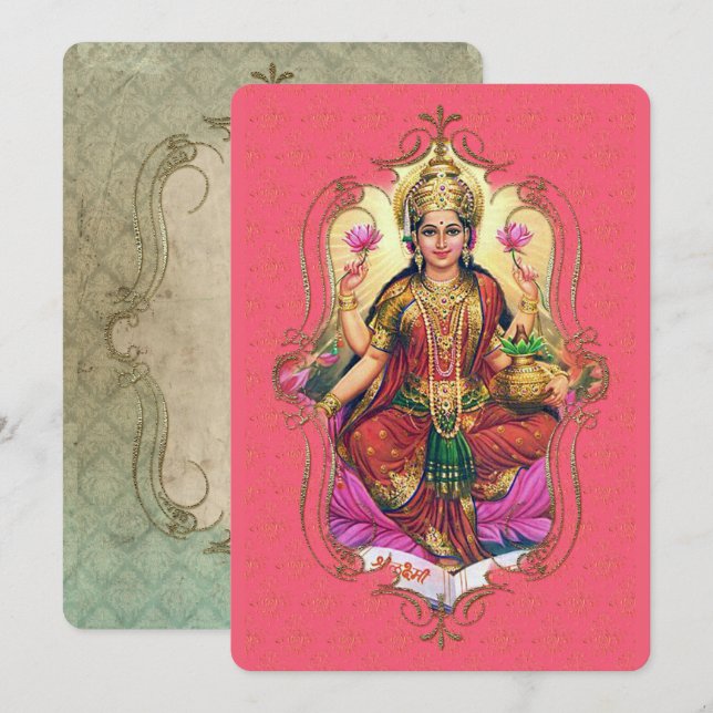 Le Mystique De L'Inde 35 - Carte De Voeux (Devant / Derrière)