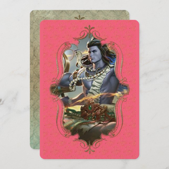 Le Mystique De L'Inde 39 - Carte De Voeux (Devant / Derrière)