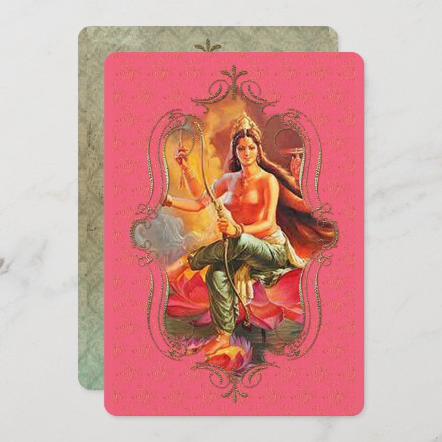 Le Mystique De L'Inde 41 - Carte De Voeux (Devant / Derrière)