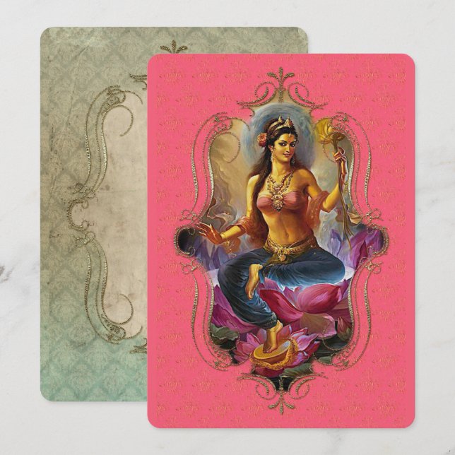Le Mystique De L'Inde 47 - Carte De Voeux (Devant / Derrière)