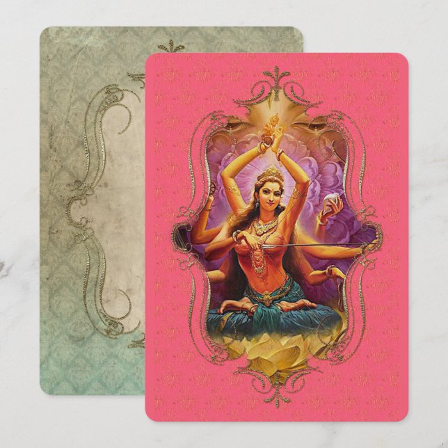 Le Mystique De L'Inde 54 - Carte De Voeux (Devant / Derrière)