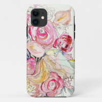 Le néon fleurit coque iphone