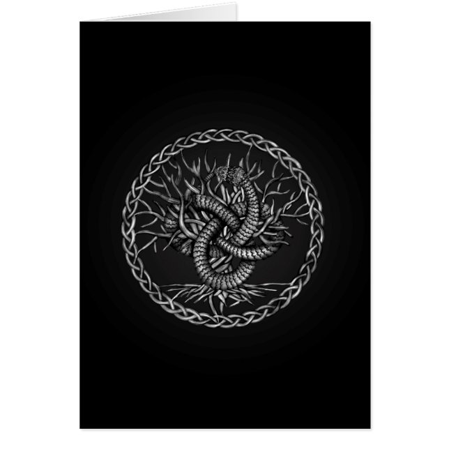 Le noeud celtique d'Ouroboros avec l'arbre de vie (Devant)