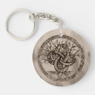Le noeud celtique d'Ouroboros avec l'arbre de vie 