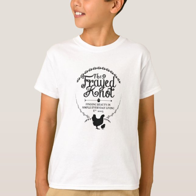 Le noeud frangé - le logo badine le T-shirt (Devant)