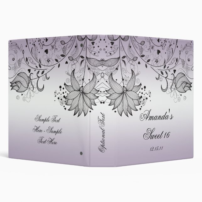 Le noir a esquissé des fleurs sur le classeur (Arrière-plan)