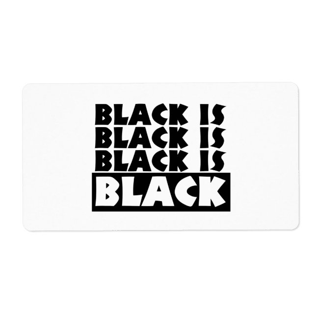 Le noir est noir (Devant)