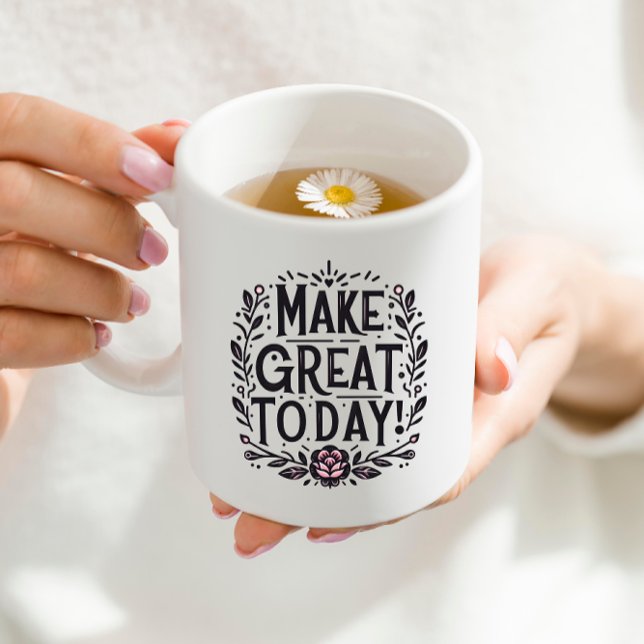 Le noir et le rose font grand aujourd'hui Mug (Créateur téléchargé)