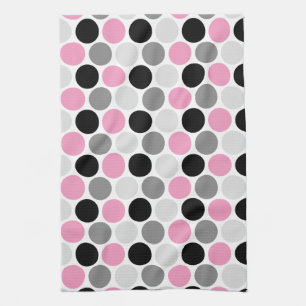 Le noir gris rose moderne entoure des serviettes