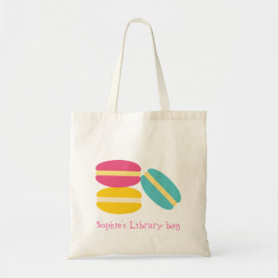 Le nom de l'enfant mignon macaron cake livre sac b